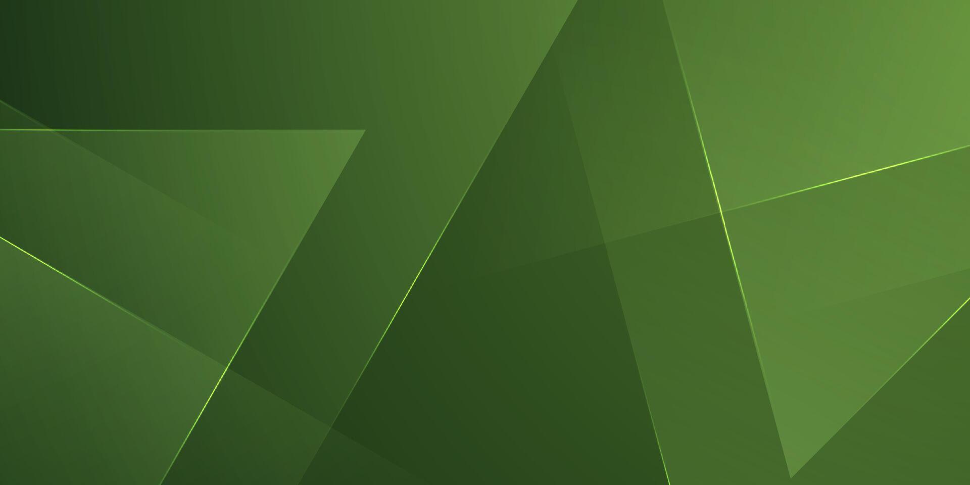 Abstract green fractal background with shadow lights. Simple and cool banner pattern background. vector