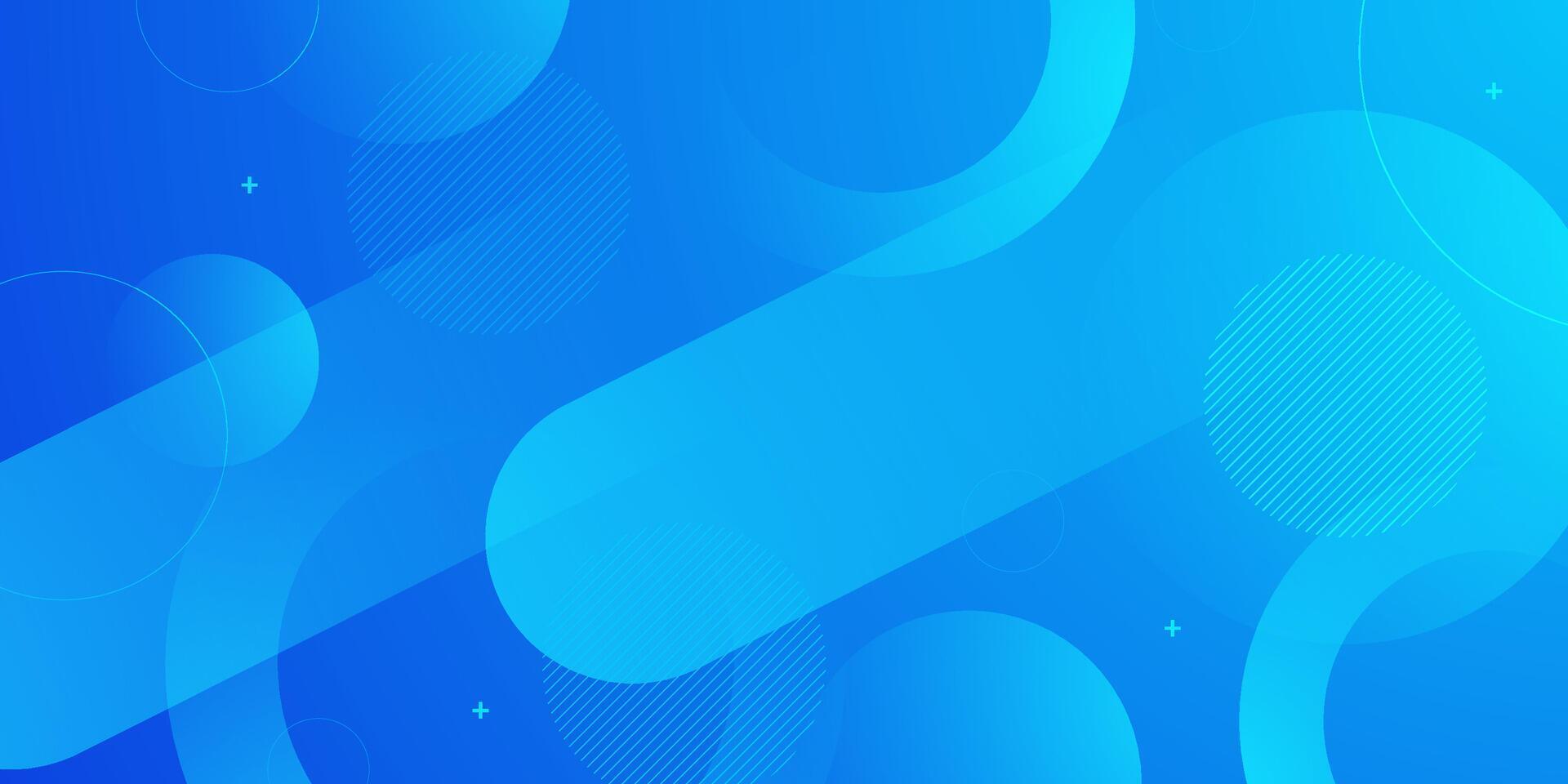 Abstract bright colorful dynamic blue circle pattern background. Trendy shapes geometric pattern design. vector