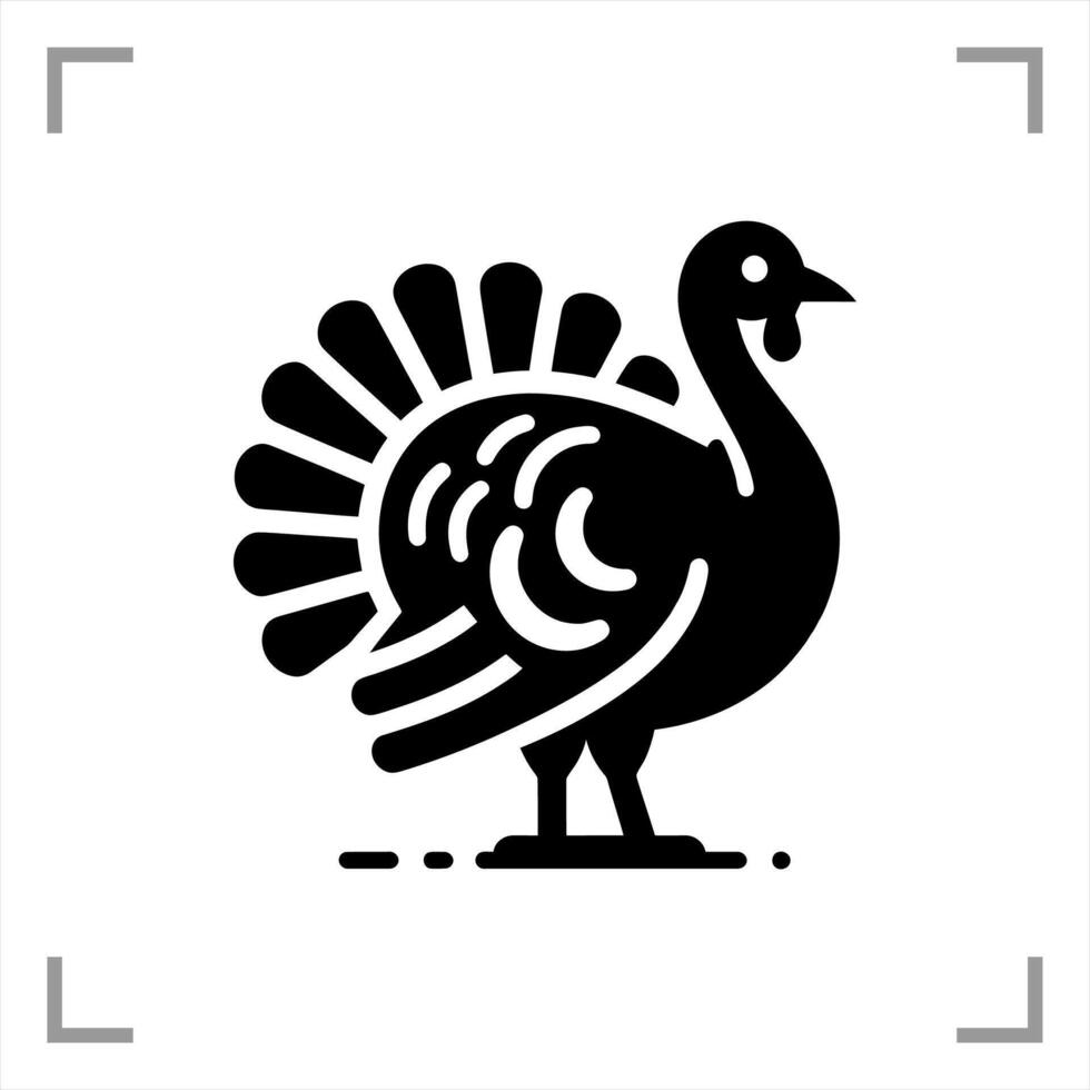 Turkey Symbol Icon Animal Pictogram vector