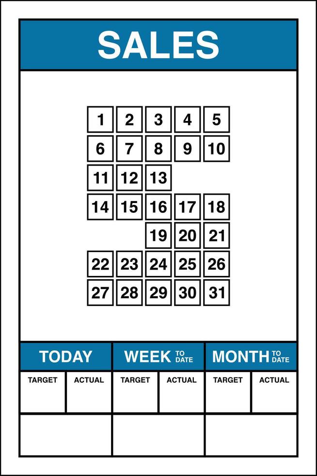 Key Performance Indicator KPI Site Boards Set and Track Daily Goals Color Sales vector