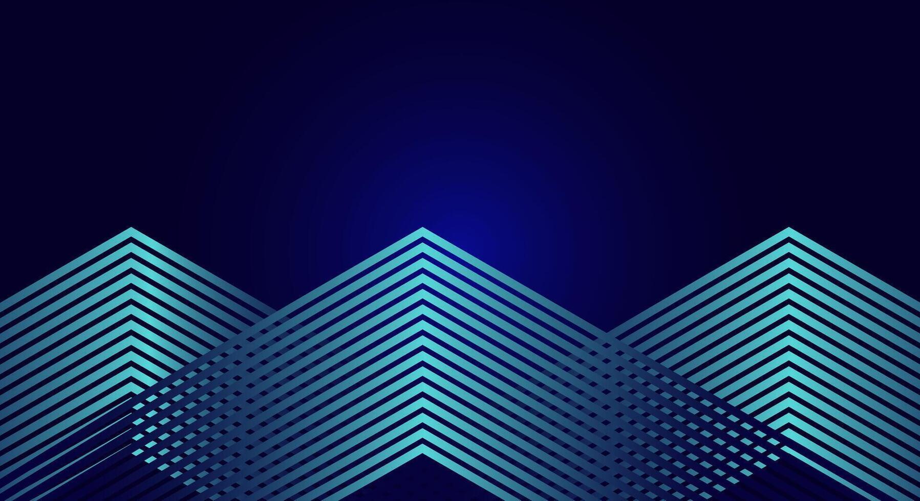 Blue Geometric Chevron Striped Abstract Background with Halftone Overlay Pattern vector