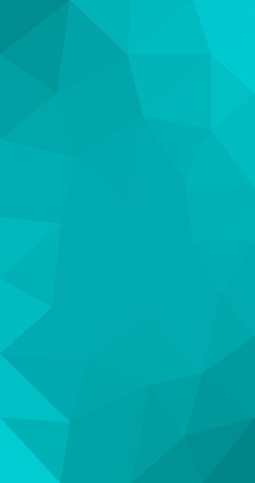 Teal Cyan abstract Low Polygon geometric triangular style illustration graphic background Vertical Design vector