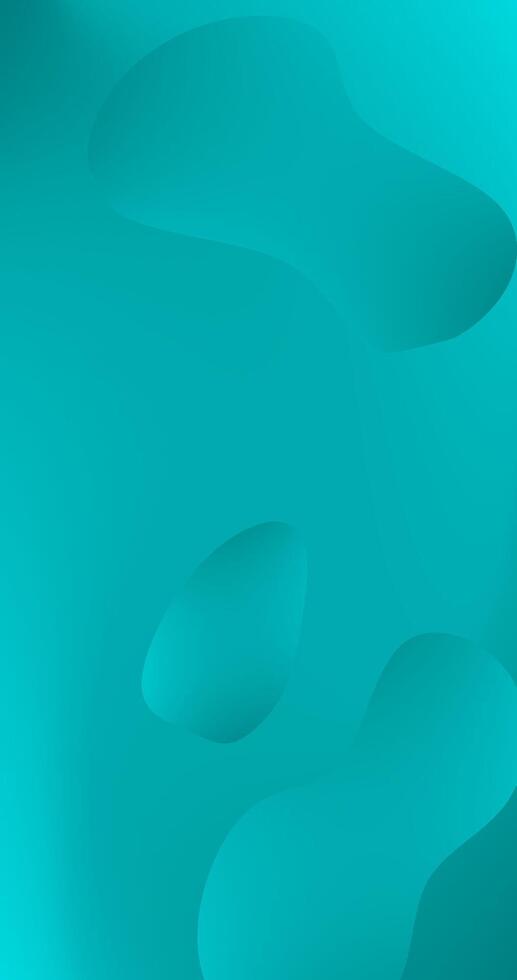 abstract Teal Gradient background with a lot of smooth Shapes Vertical Wallpaper Design vector