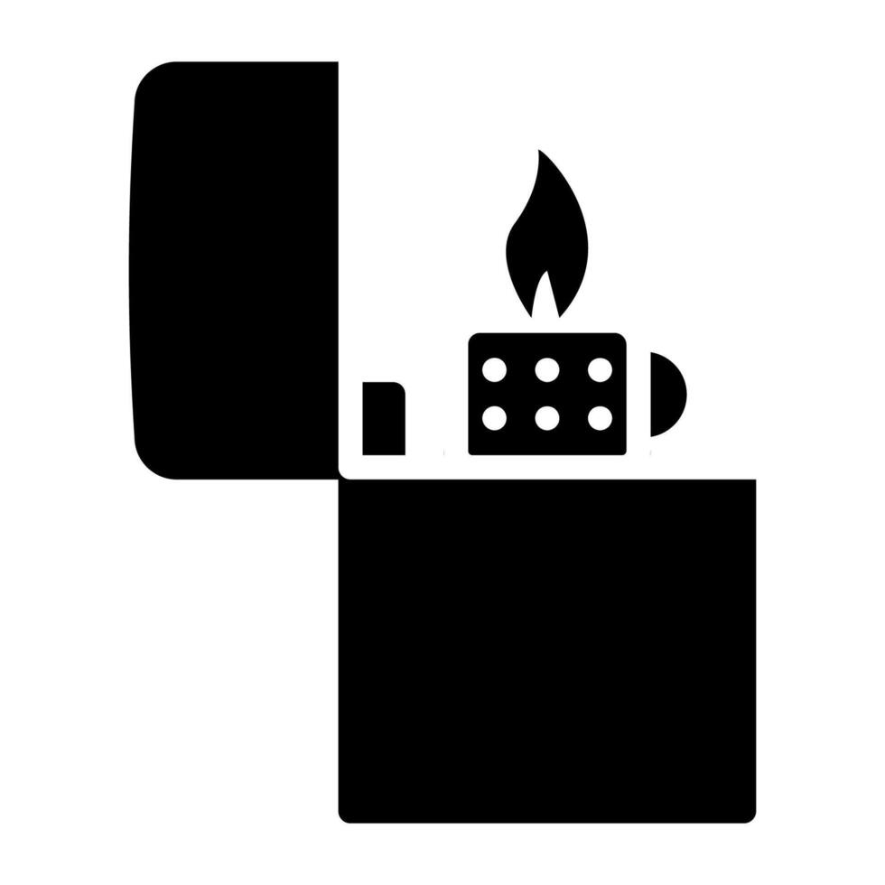 Silhouette of lighter vector