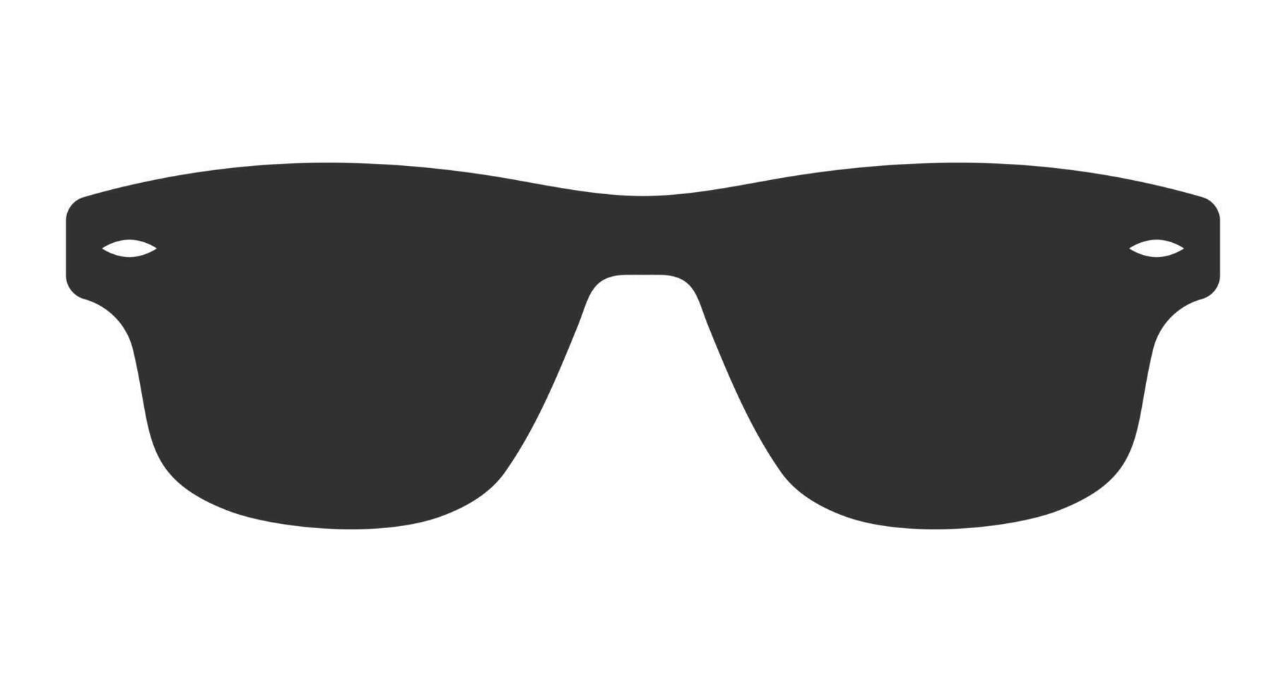 Black silhouette of sunglasses. Icon. vector