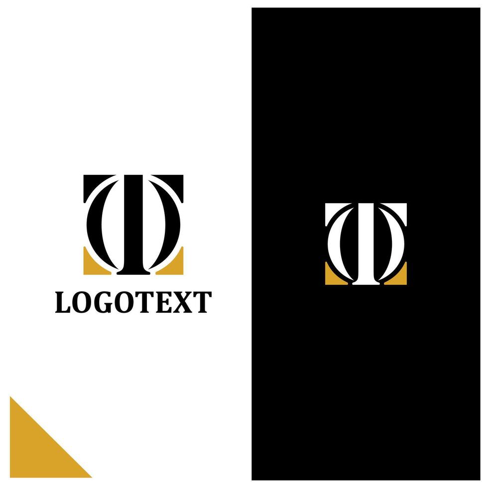 T and O letter initial logo brand design vector