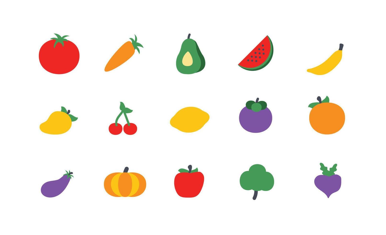Minimalist Vegan Food and Drinks Graphic Pack vector