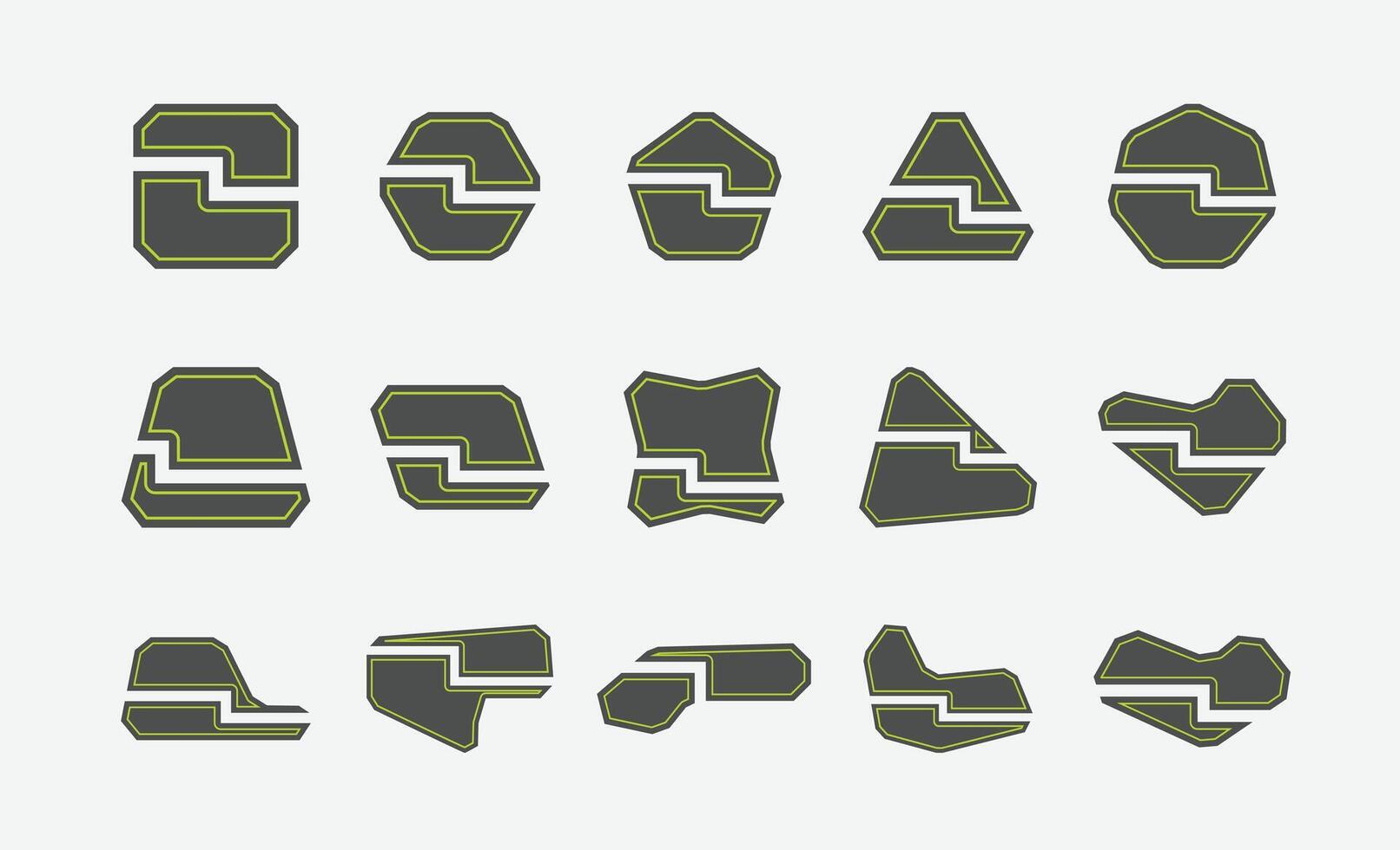 Stylized ModernFuturistic Textbox Graphic Pack vector