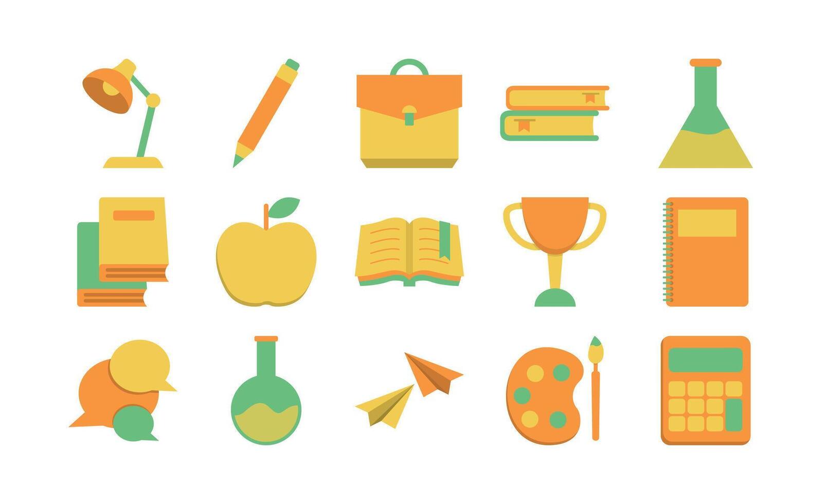 Colorful Education and Learning Graphic Pack vector