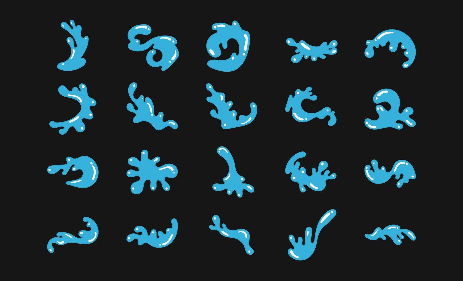 Water Splash Drop Graphic Pack vector
