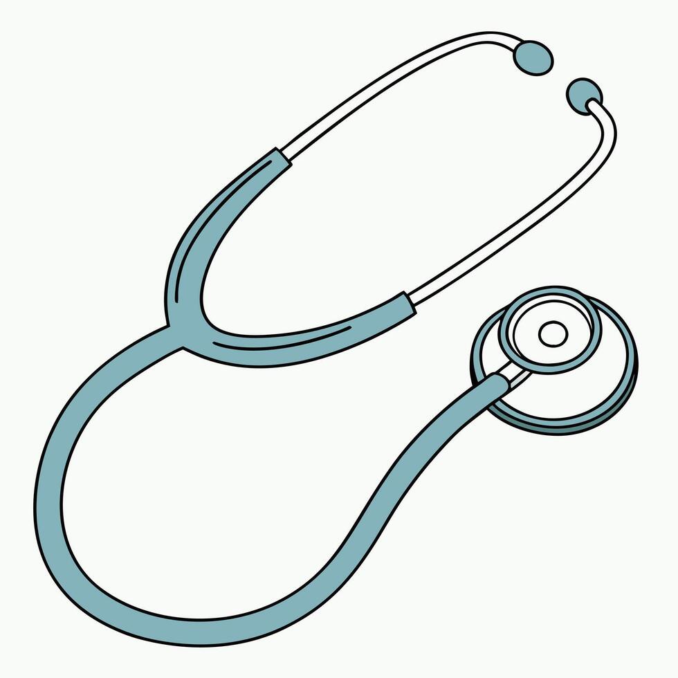 Stethoscope illustration for medical diagnosis and healthcare design needs vector