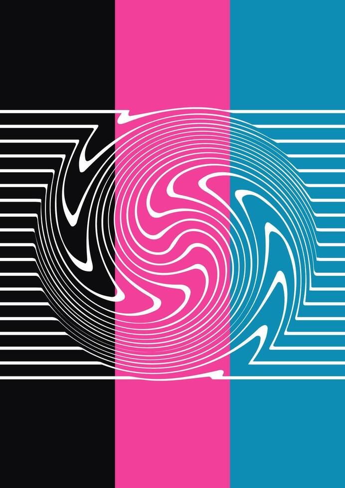Poster Painting with Geometric Shapes. vector