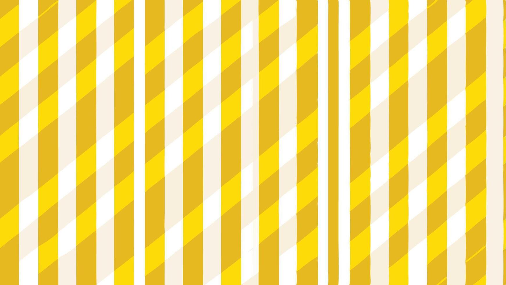 A yellow and white striped background with diagonal lines vector