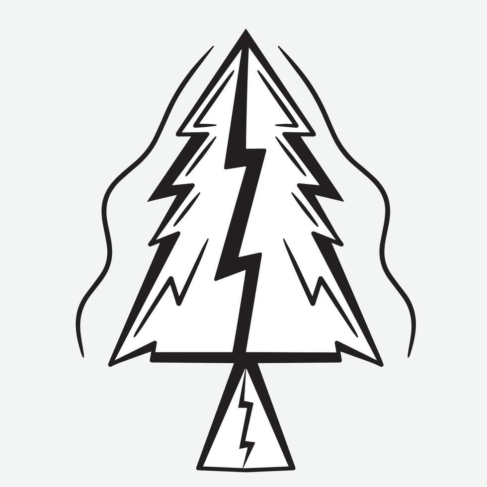 forest icon festive sign pine tree vector