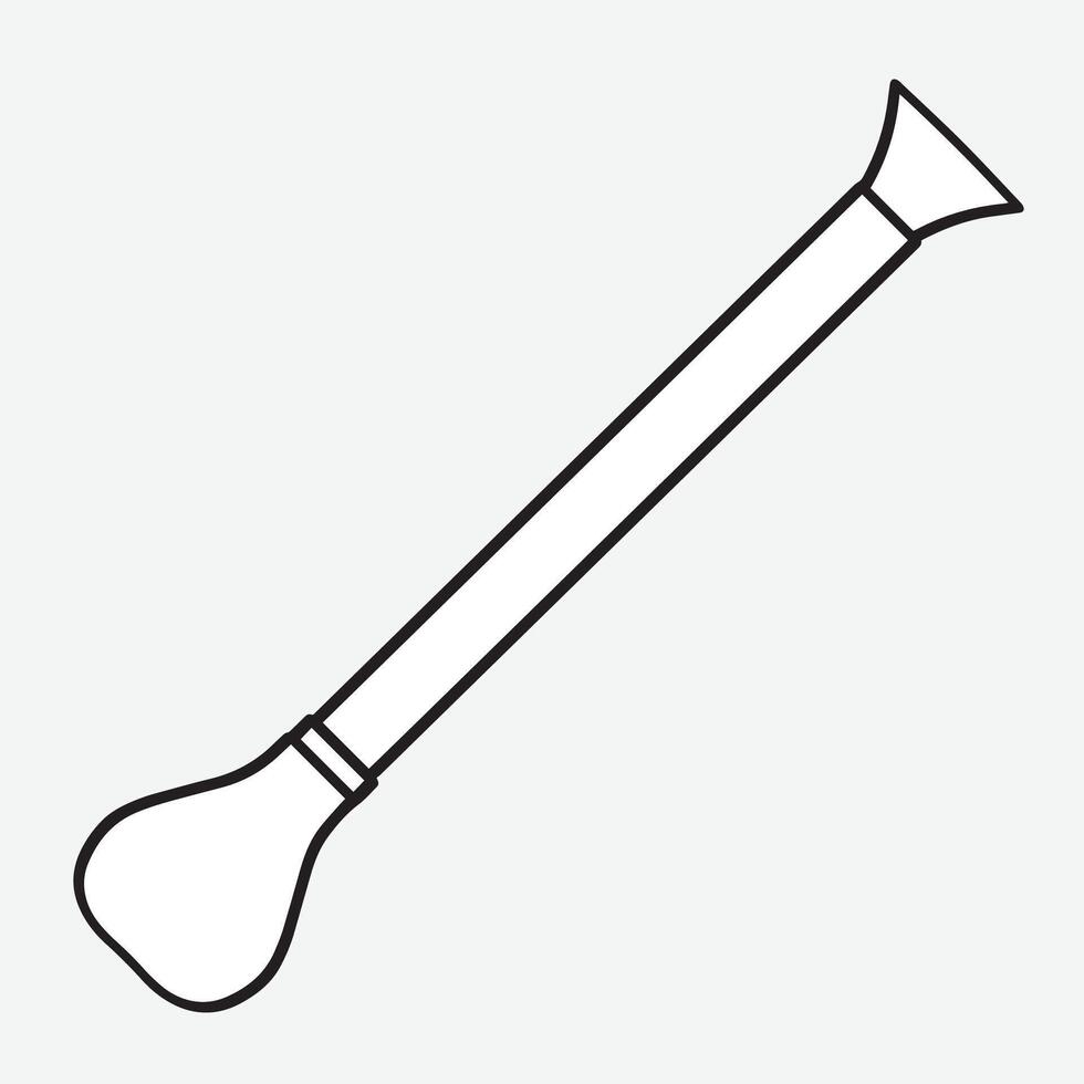 small boat paddle illustration vector