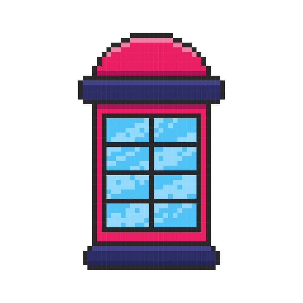 Pixel art Telephone Box game asset design vector