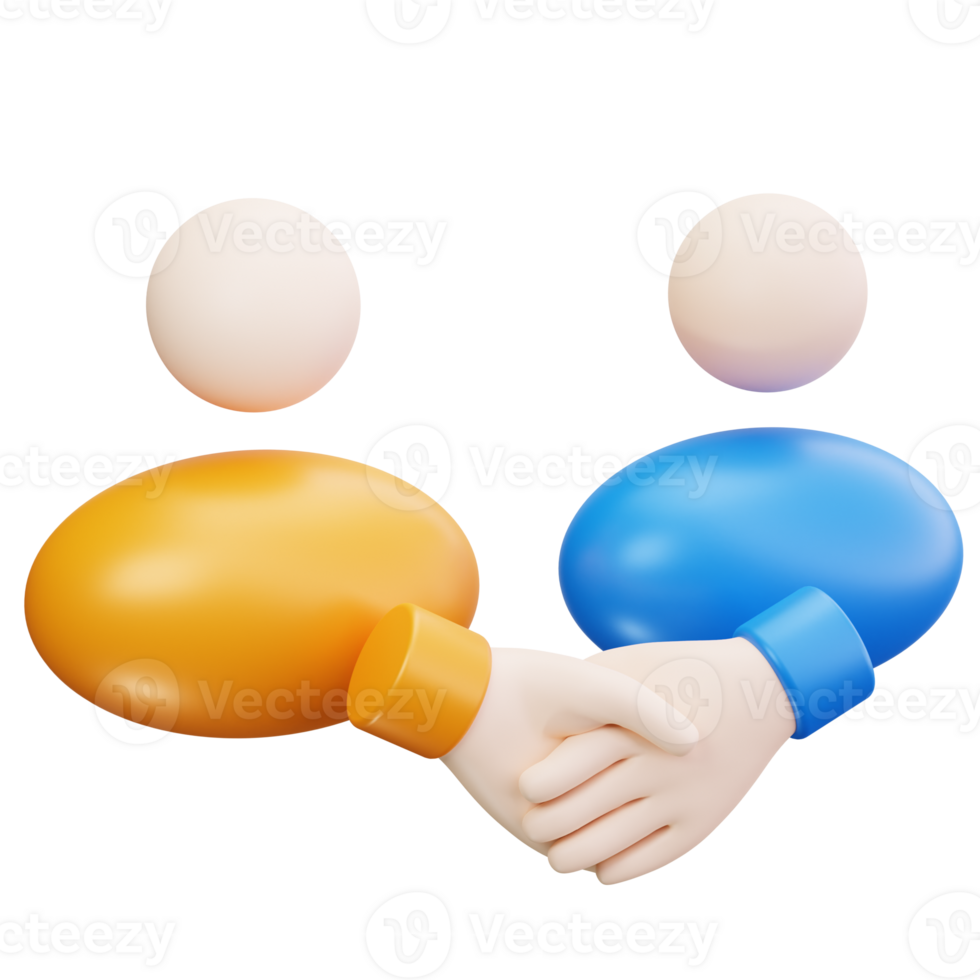 3D Icon People Handshake Business Relationship png