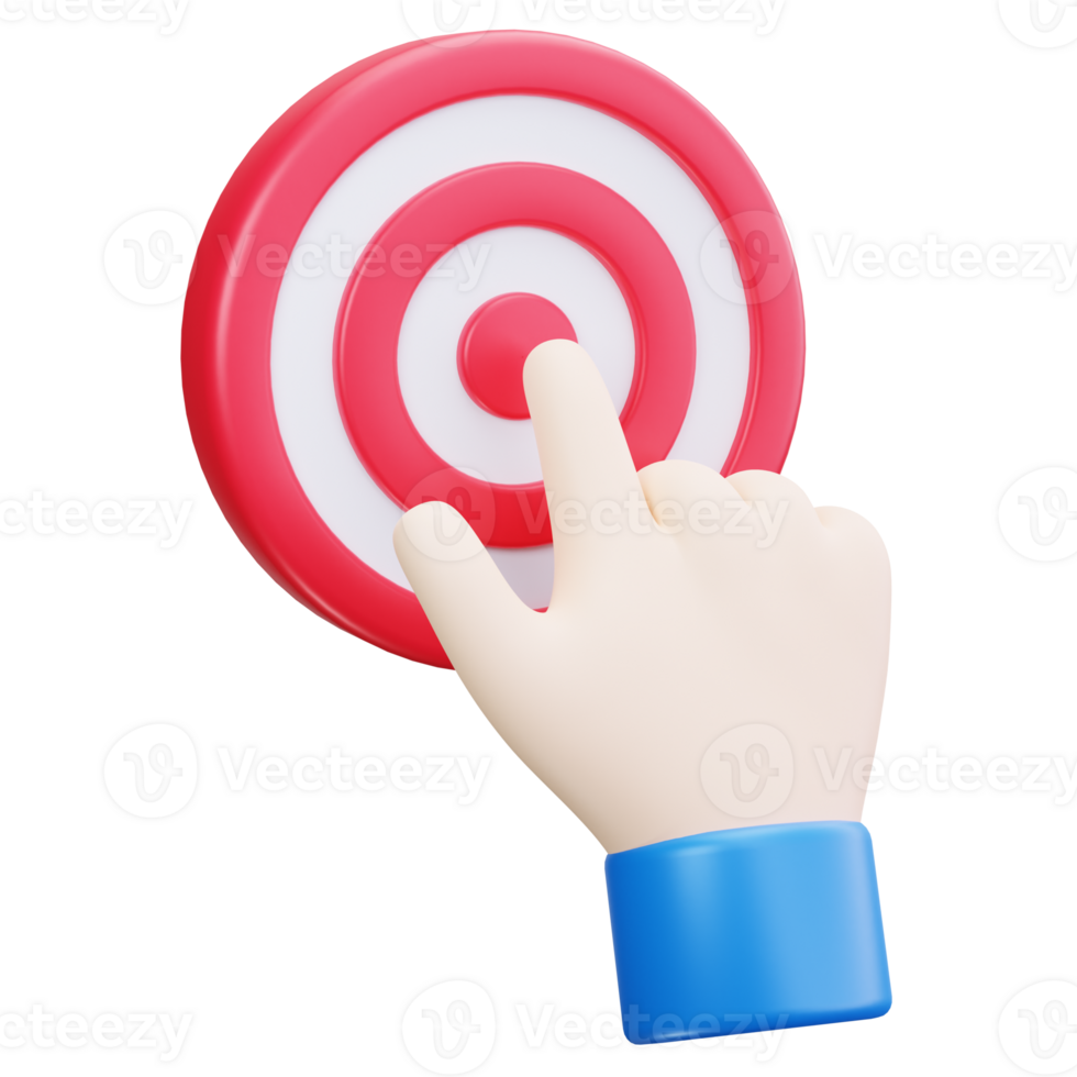 3D Icon Tap Target Button png