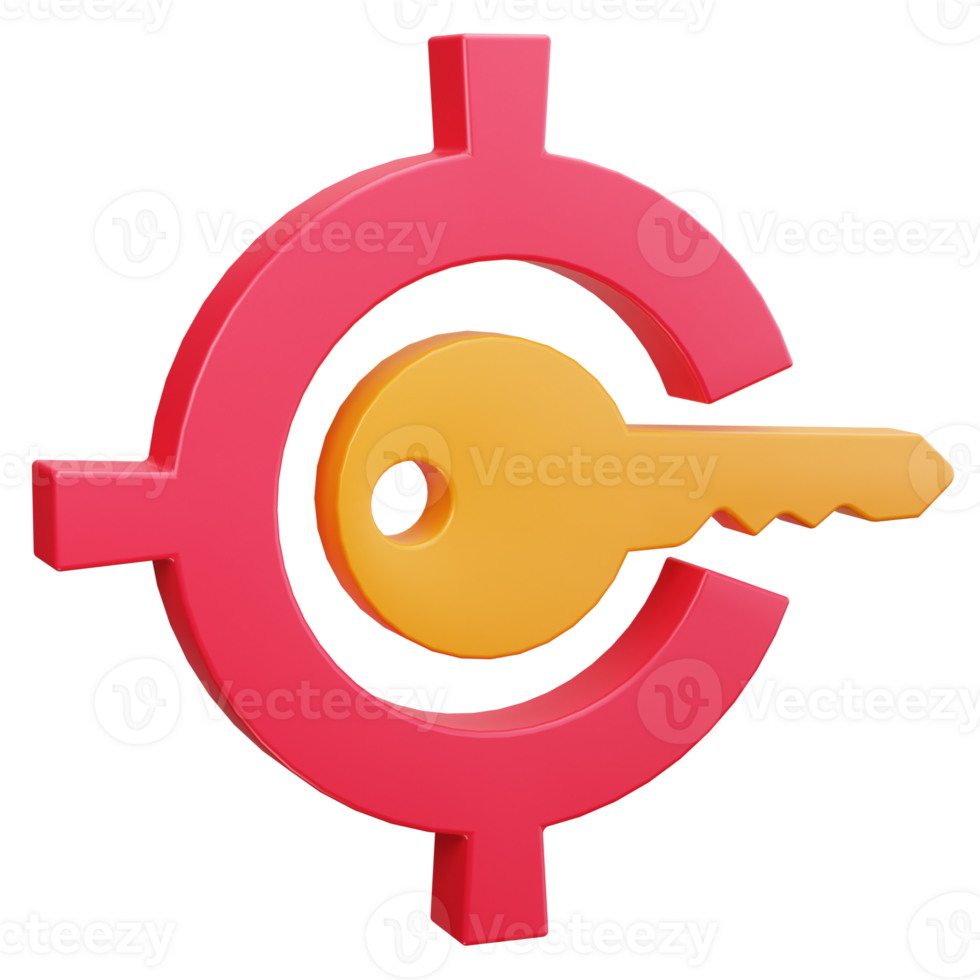 3D Icon Keyword Target Optimization png