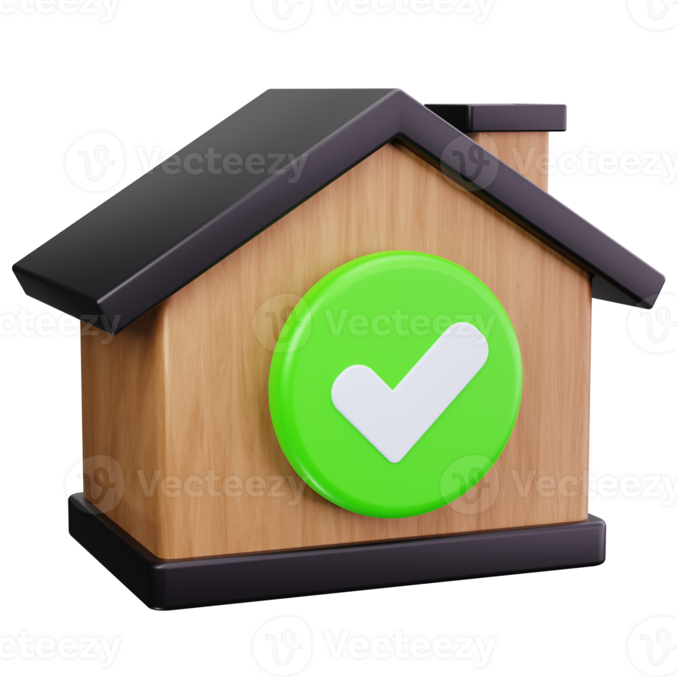 3D Icon Approval Check Remote Task png