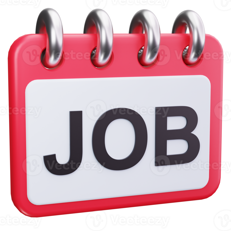 3D Icon Job Schedule Reminder png