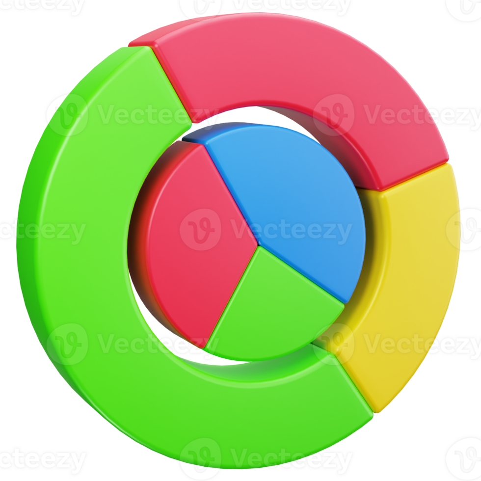 3D Icon Donut Graph Report png