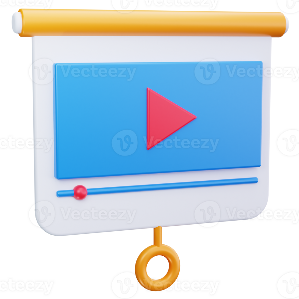 3D Icon Player Slide Presentation png