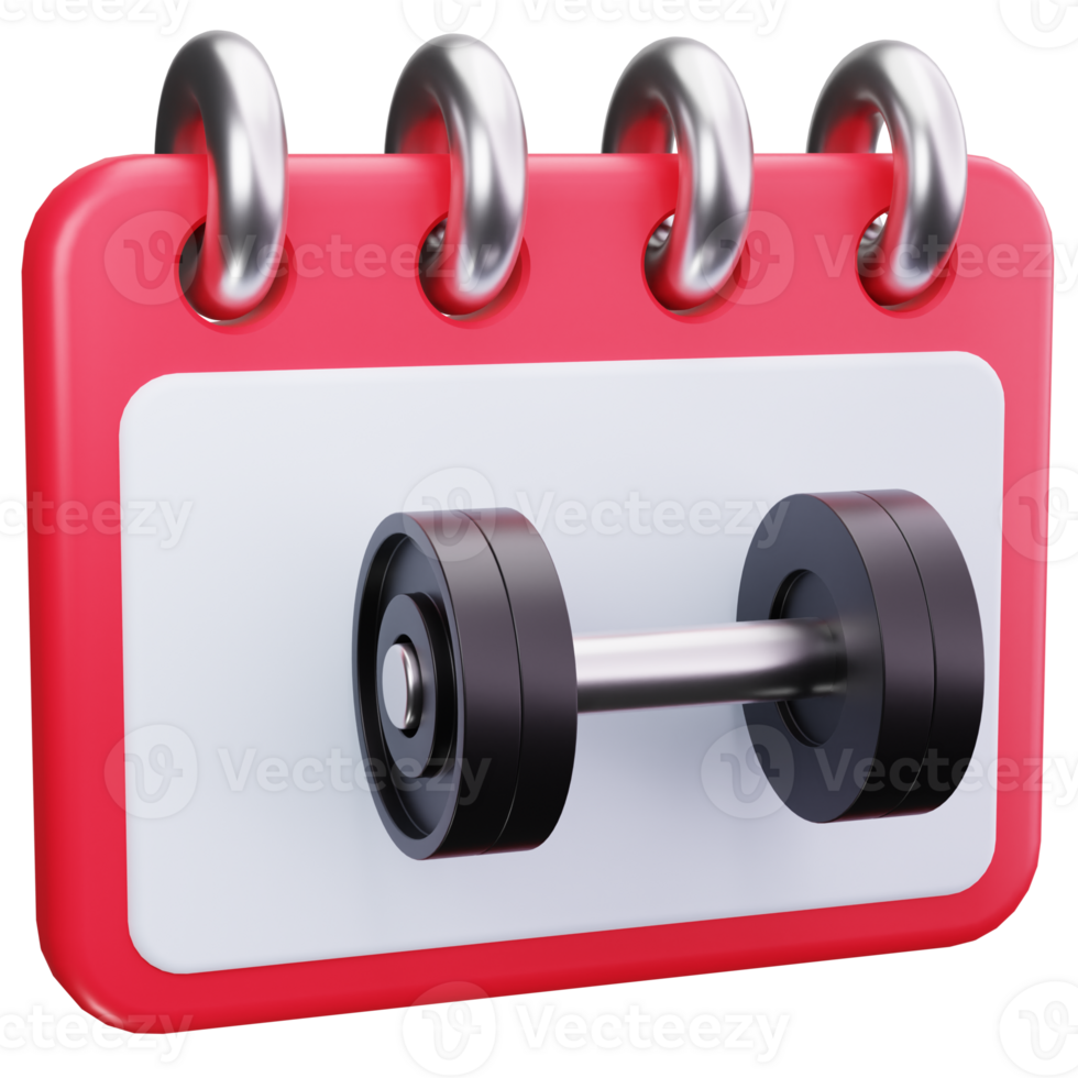 3D Icon Fitness Workout Plan Reminder png