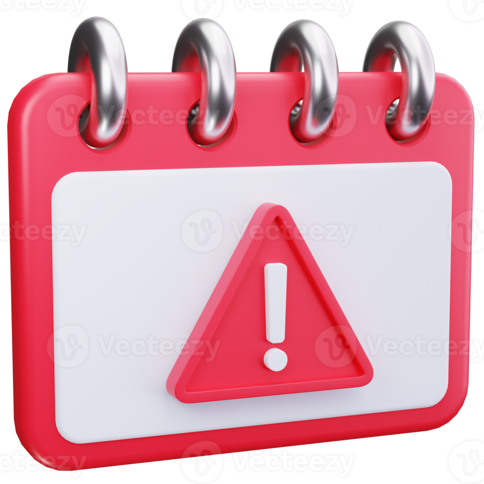 3D Icon Warning Sign Alert Note png