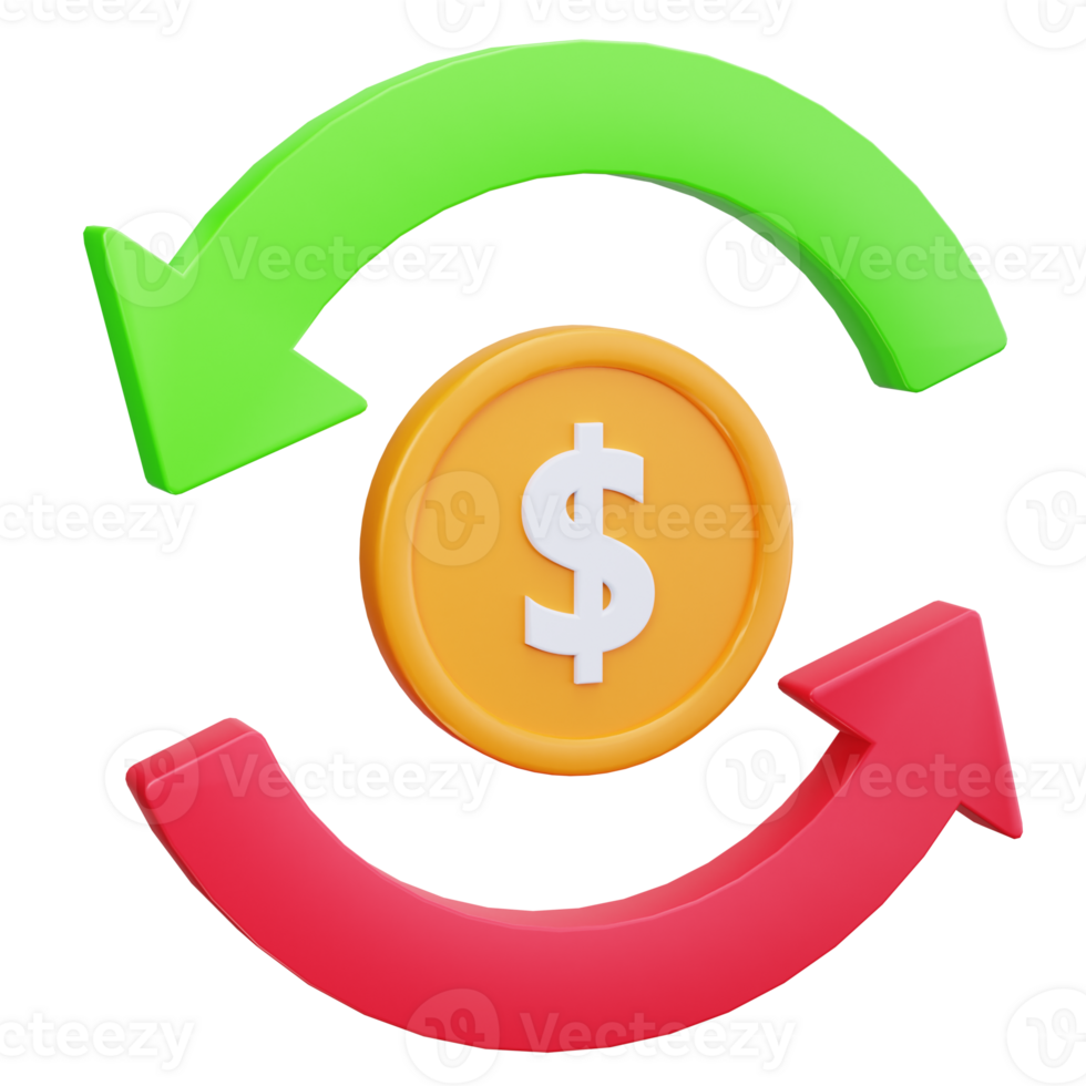 3D Icon Profit Exchange Cycle png