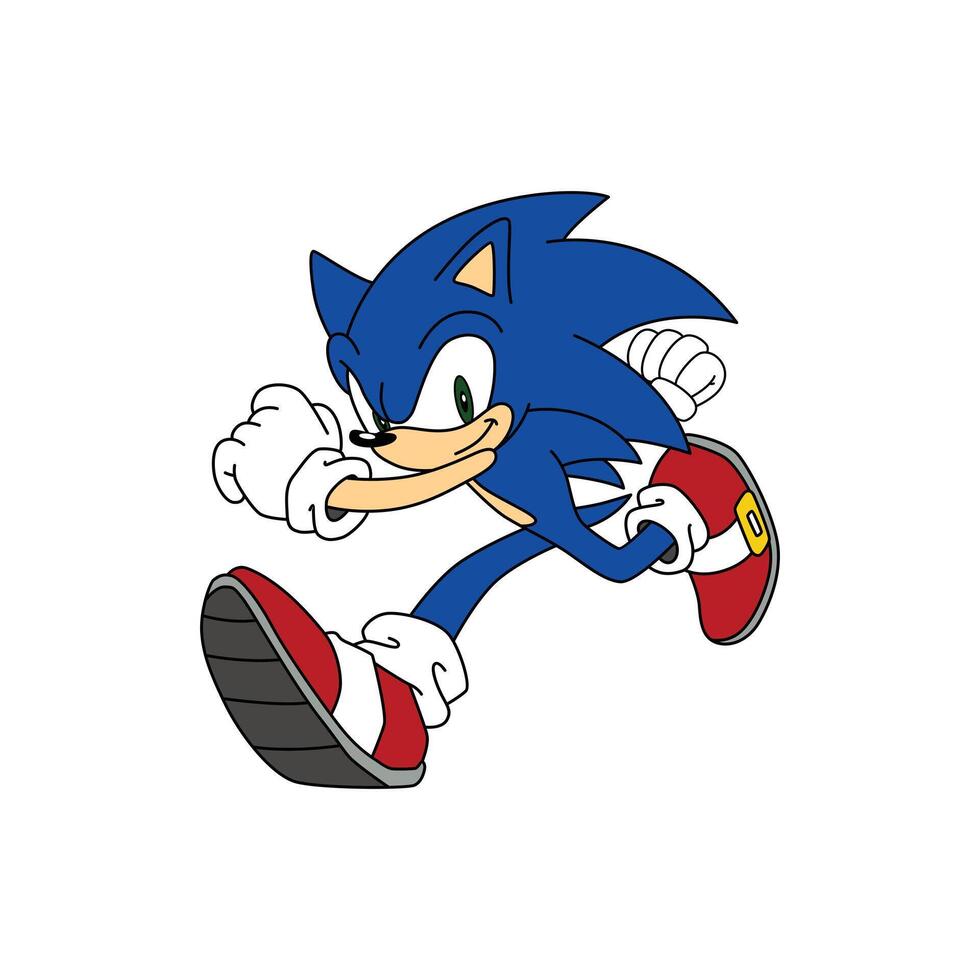 Run Sonic Blue vector