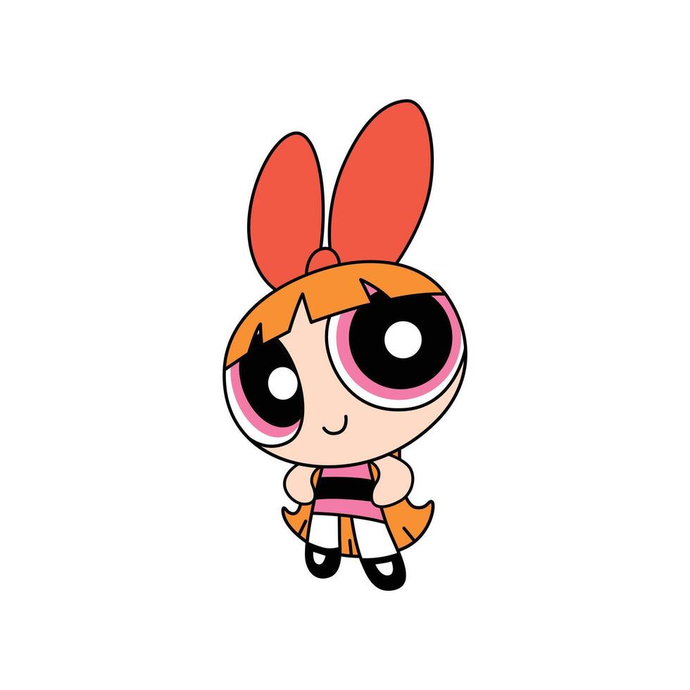 Power Puff Girl Blossom vector