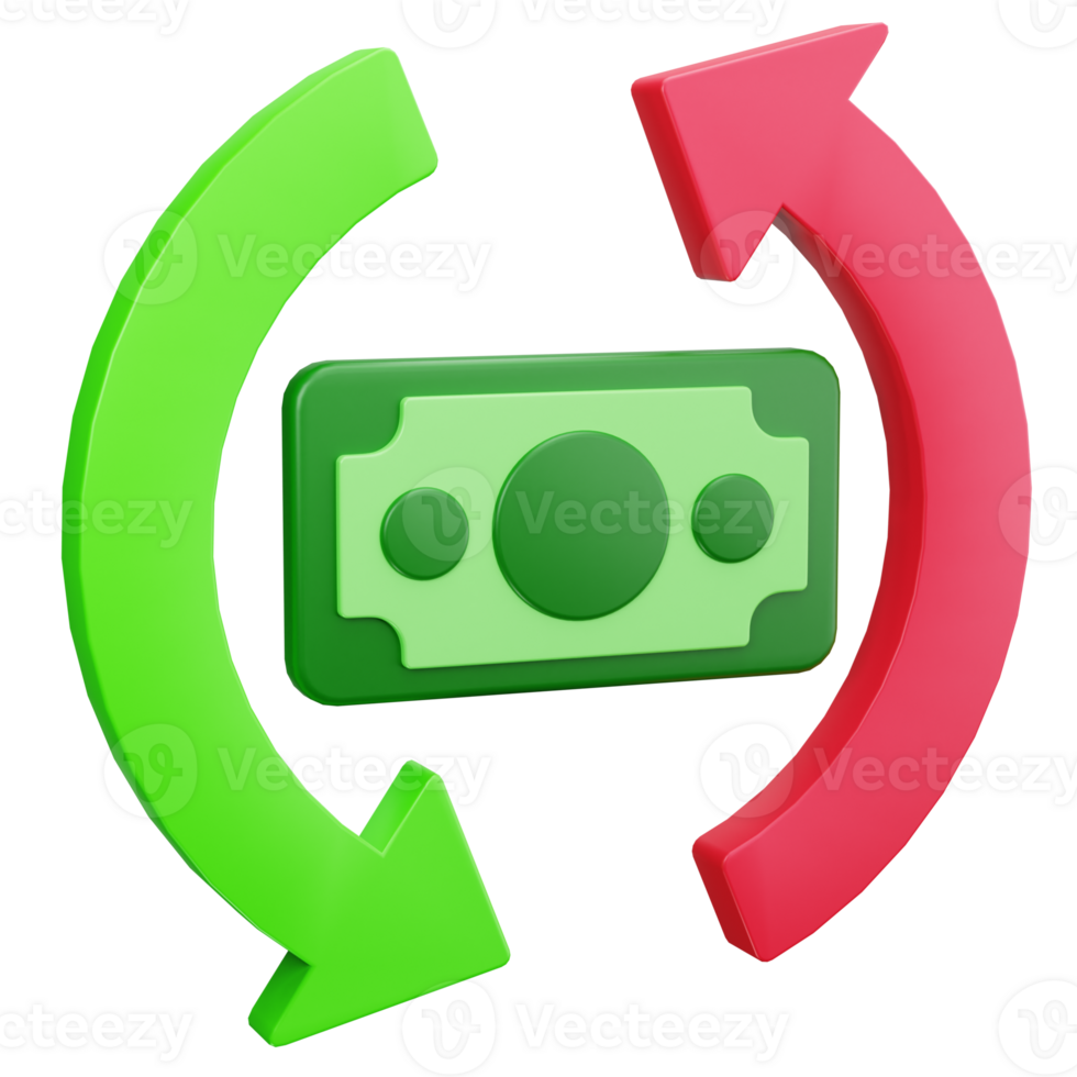 3D Icon Revenue Flow System png