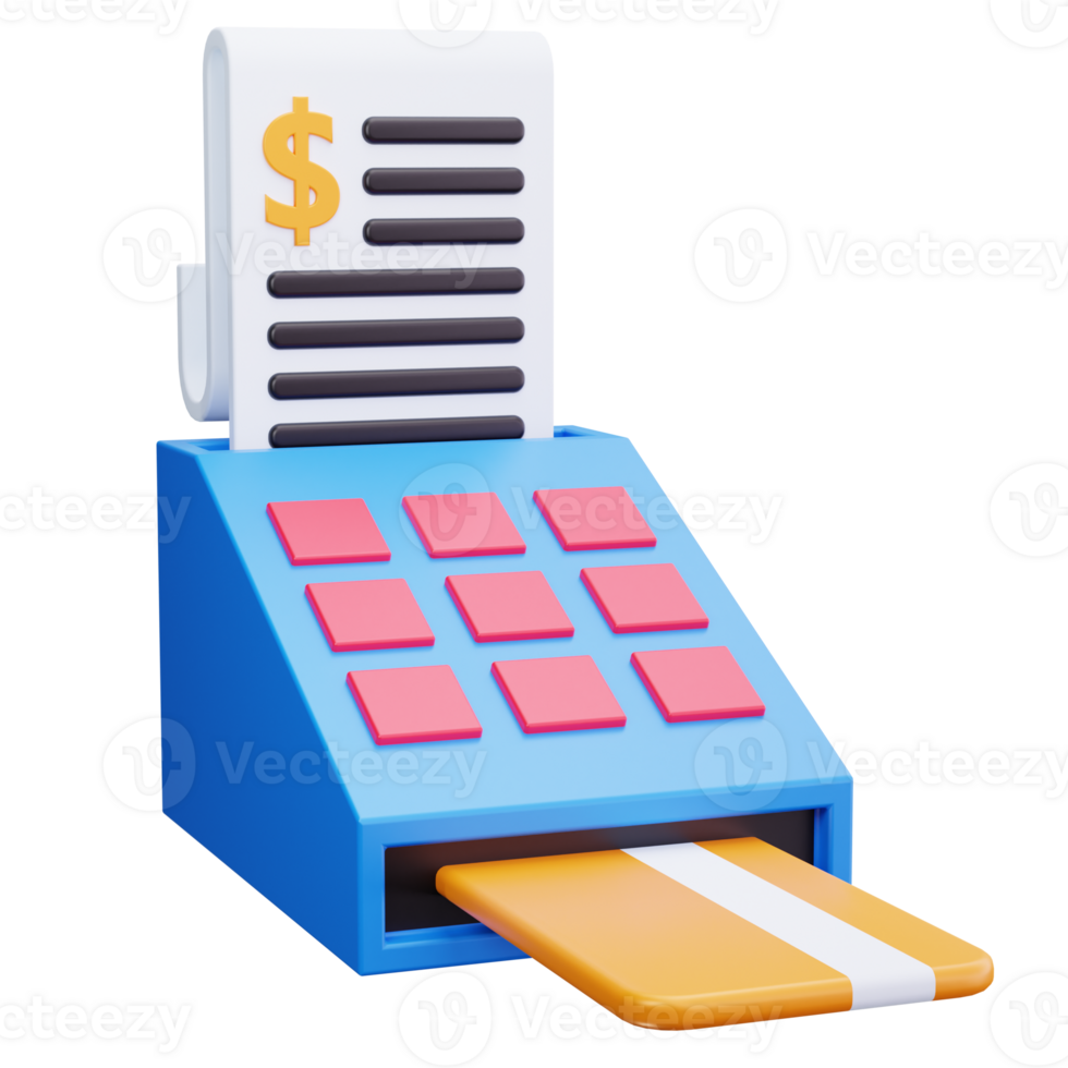 3D Icon POS Receipt Print png