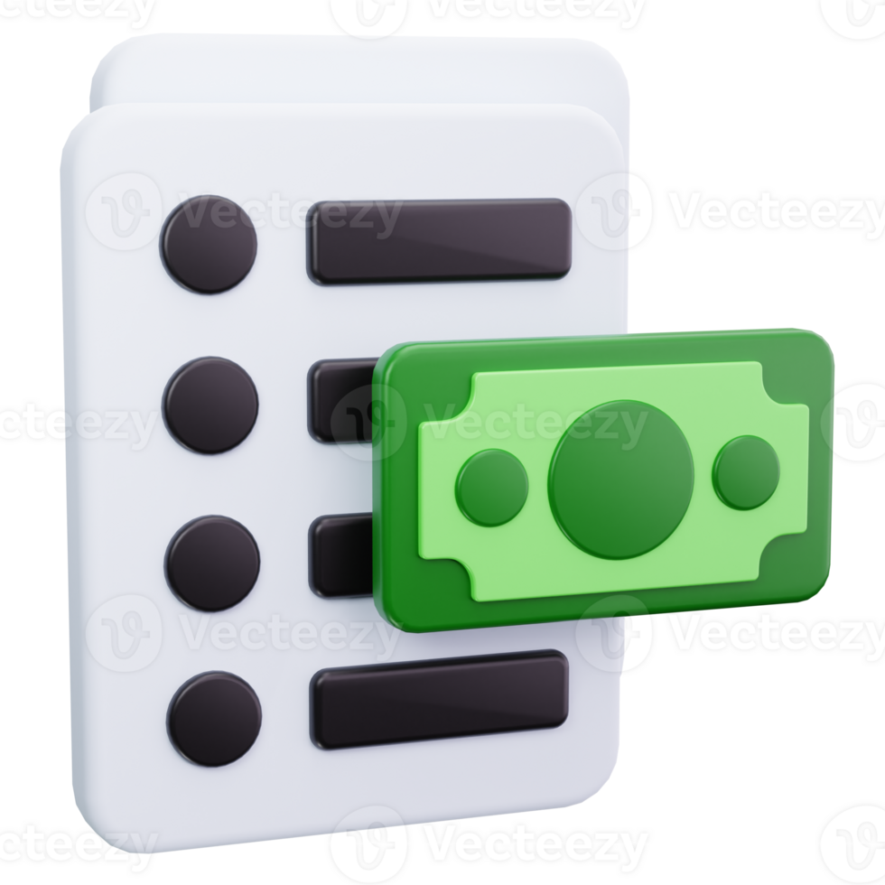 3D Icon Cash Payment Terminal png