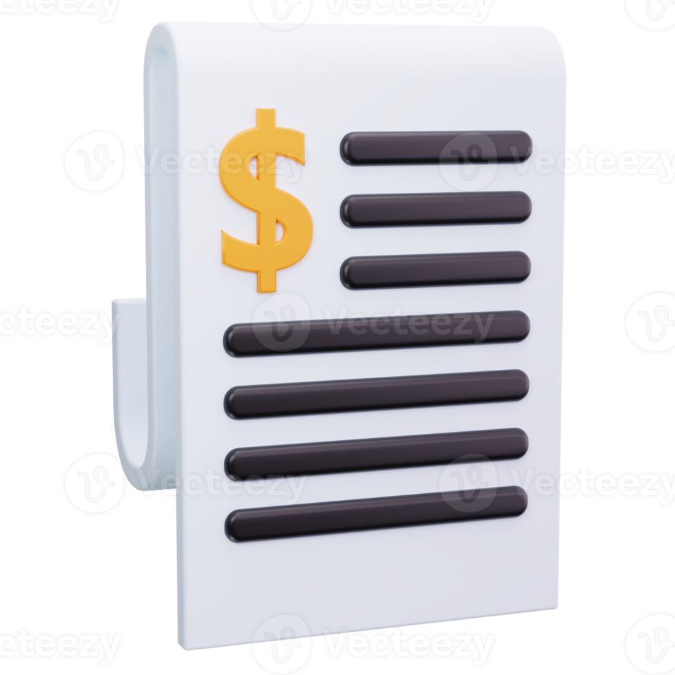 3D Icon Duplicate Invoice Page png