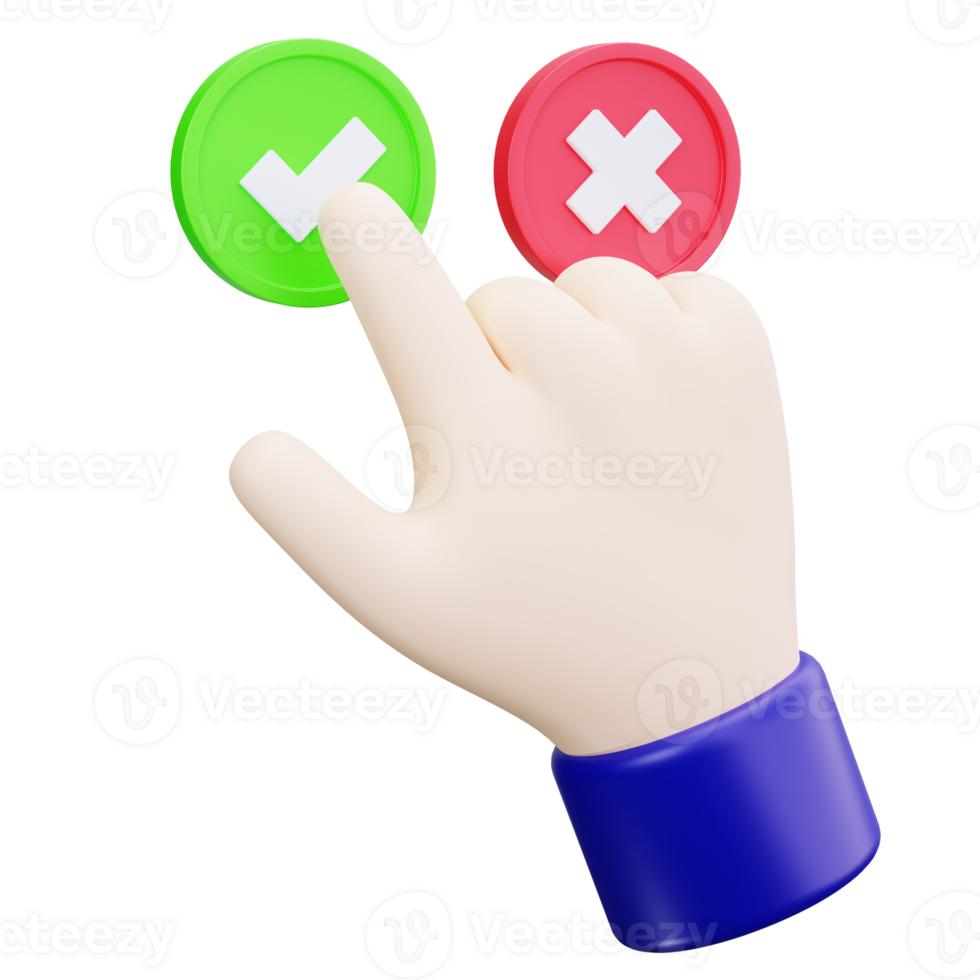 3D Icon Decision Making Hand Tap png
