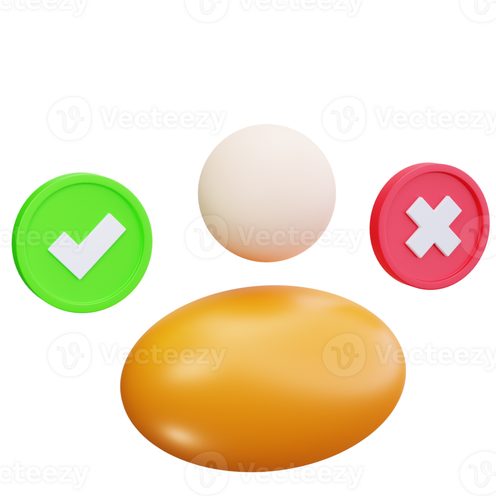 3D Icon User Approval Profile Choice png