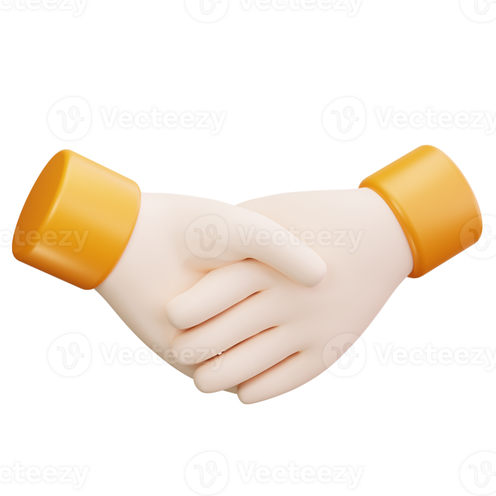 3D Icon Simple Handshake Collaboration Deal png
