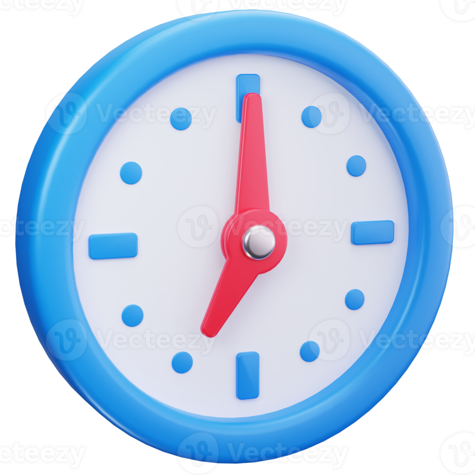 3D Icon Time Goal Achievement Clock png