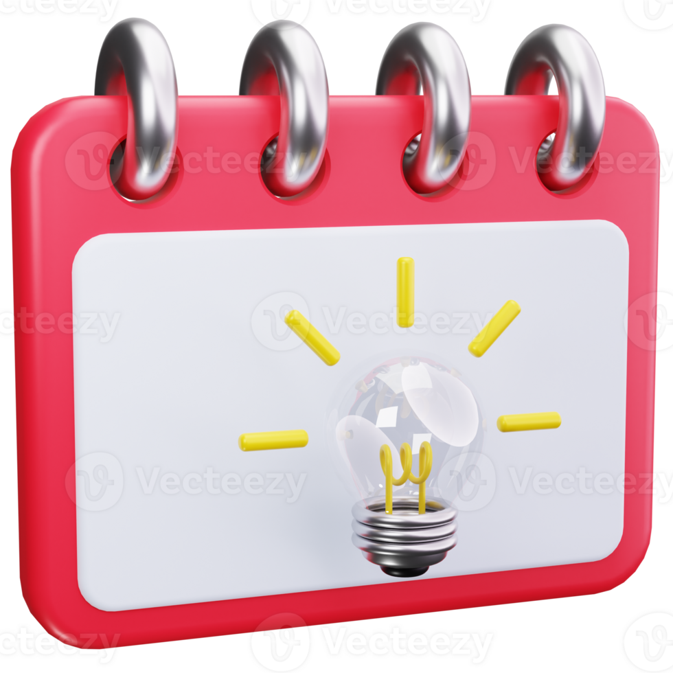 3D Icon Creative Idea Task Planner png