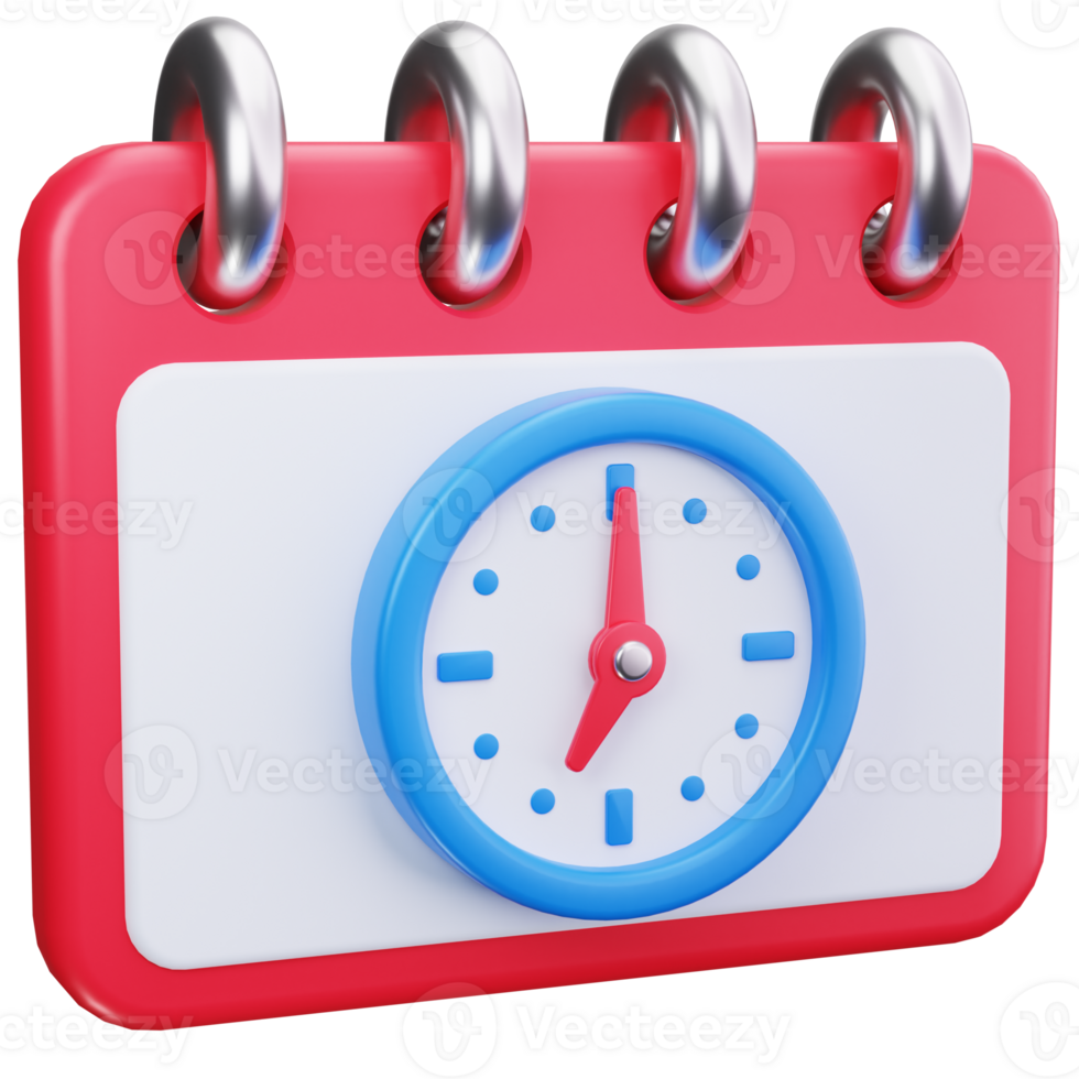 3D Icon Time Deadline Schedule Tracker png