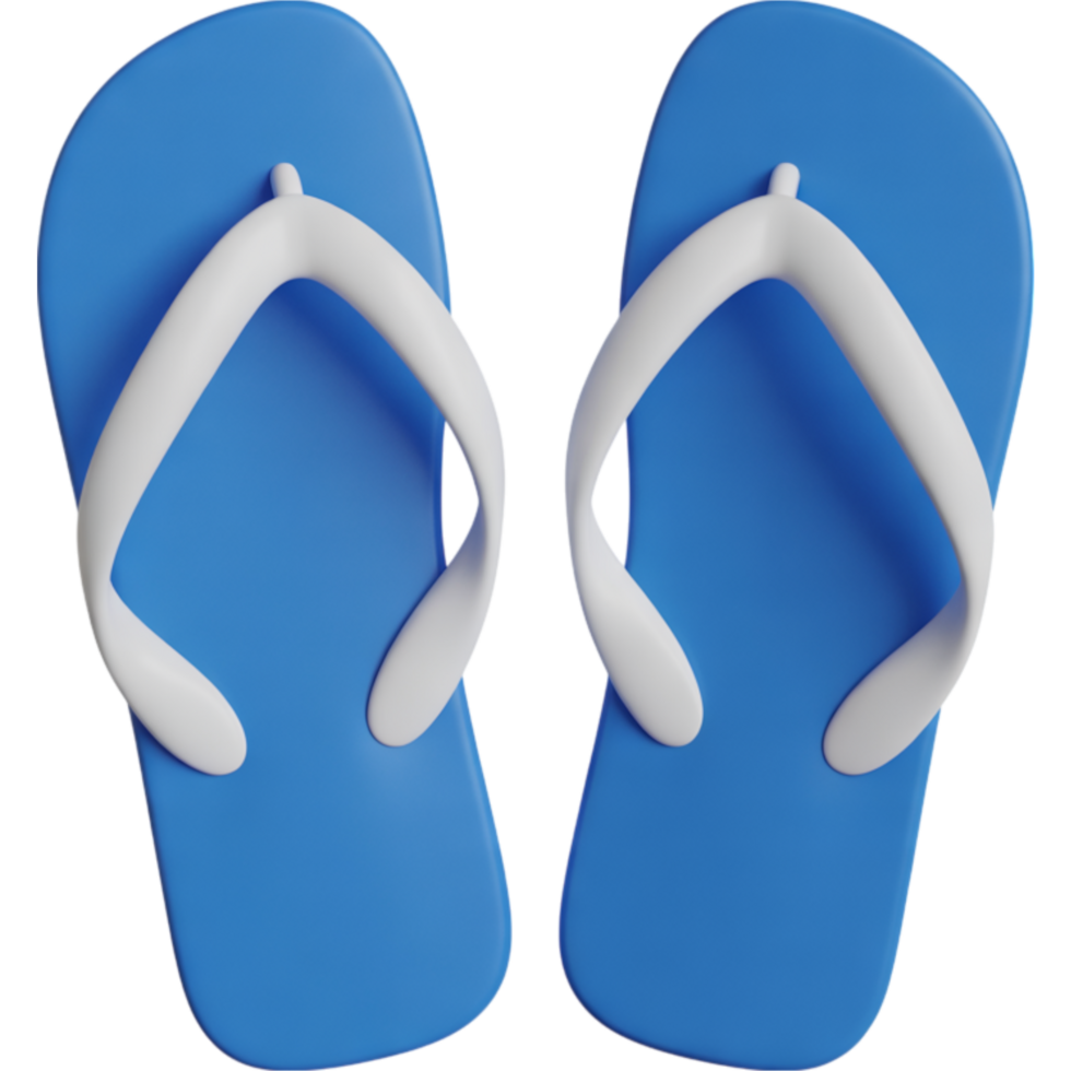 Blue Flip Flops Summer Footwear png