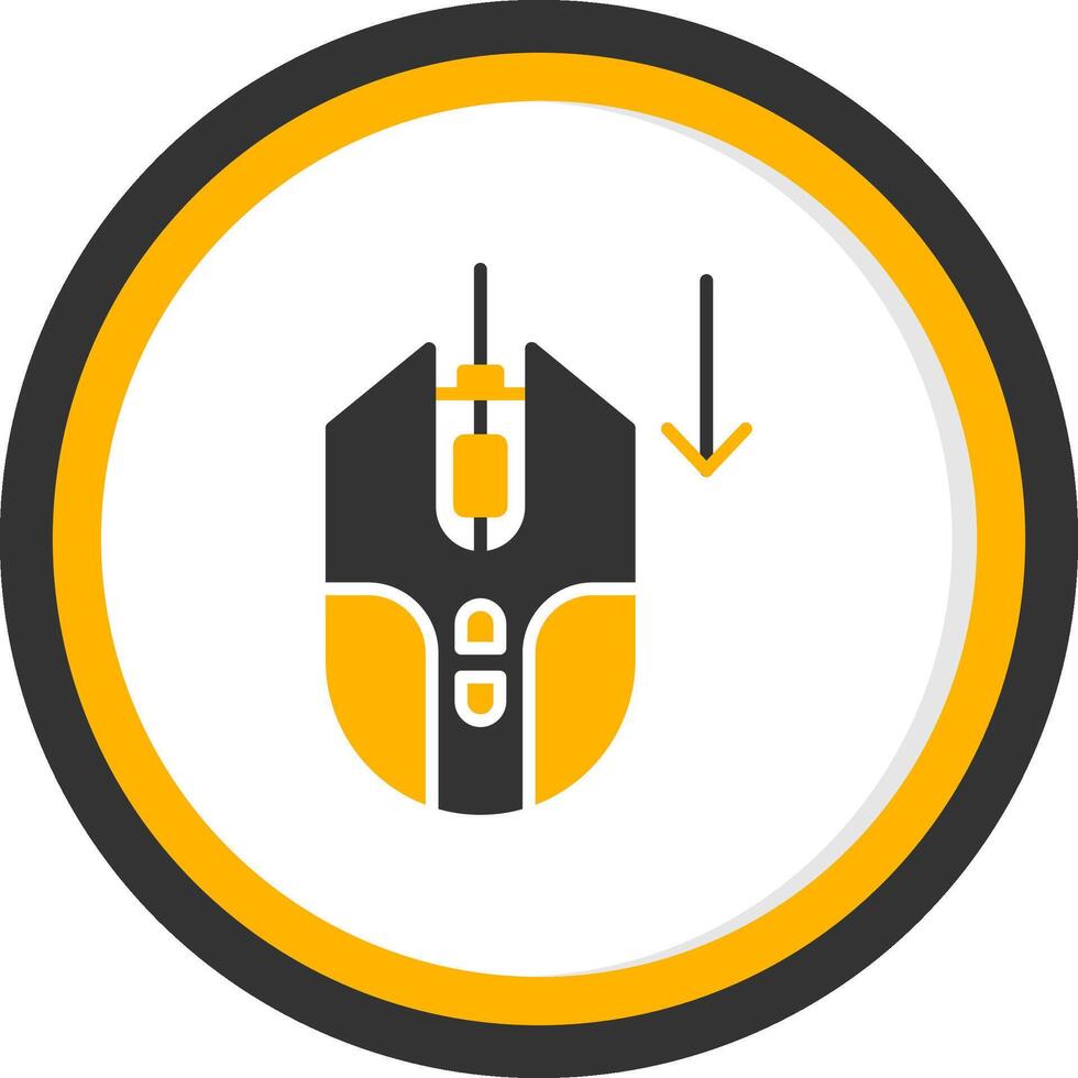 Vertical Page Scroll Glyph Two Color Circle vector