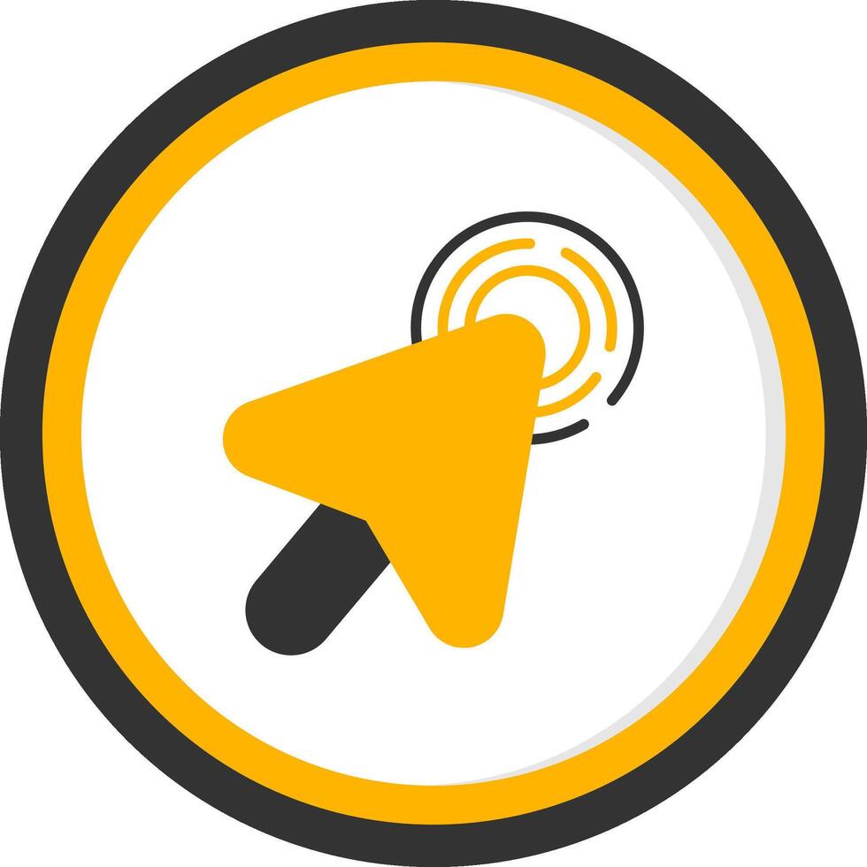 Context Menu Right Click Glyph Two Color Circle vector