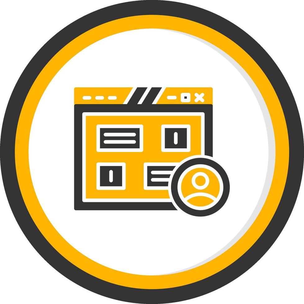User Friendly Interface Experience Glyph Two Color Circle vector