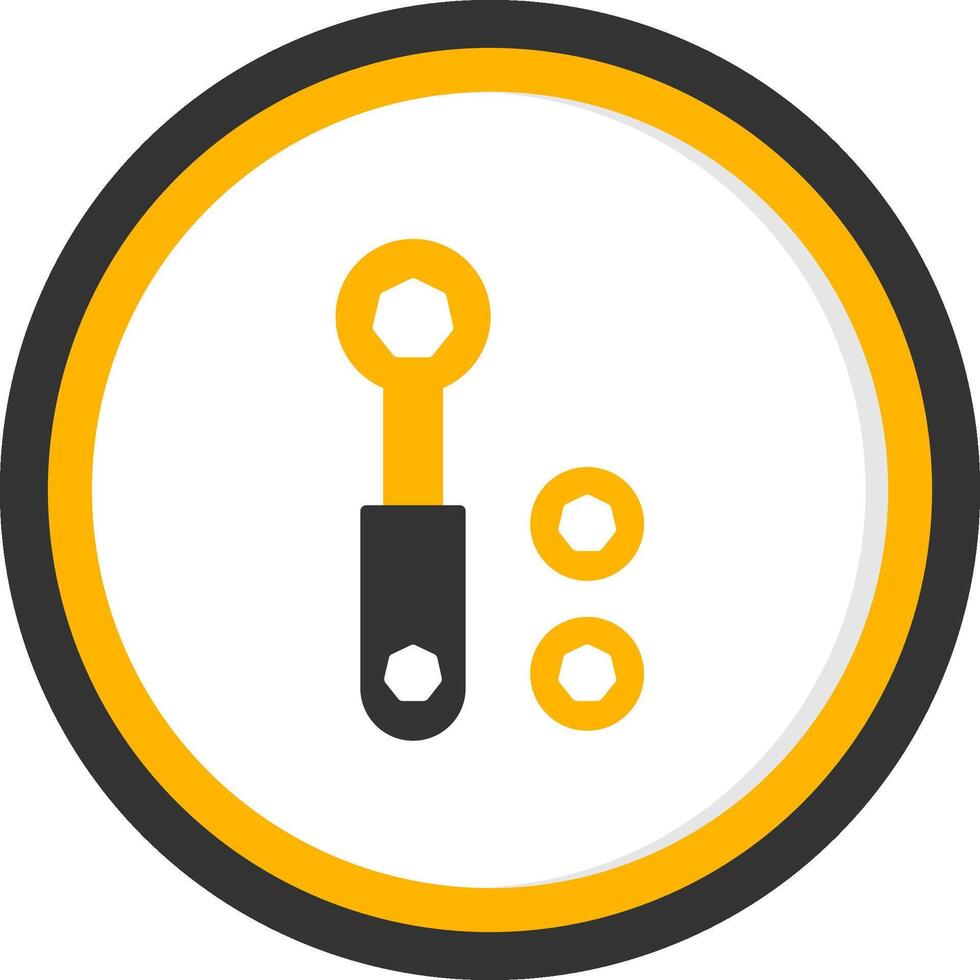 Quick Release Ratchet Tool Glyph Two Color Circle vector