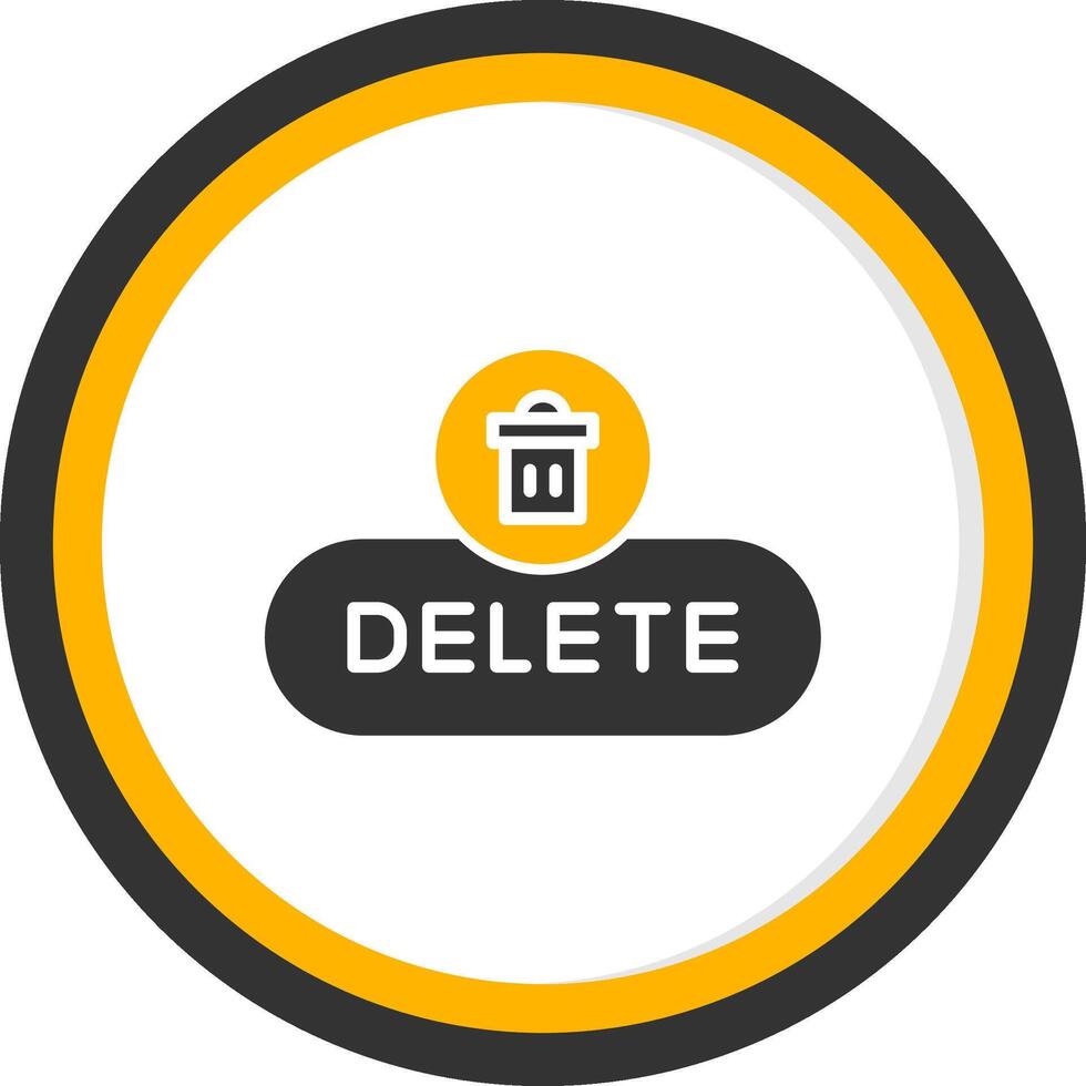 Delete Entry Button Glyph Two Color Circle vector