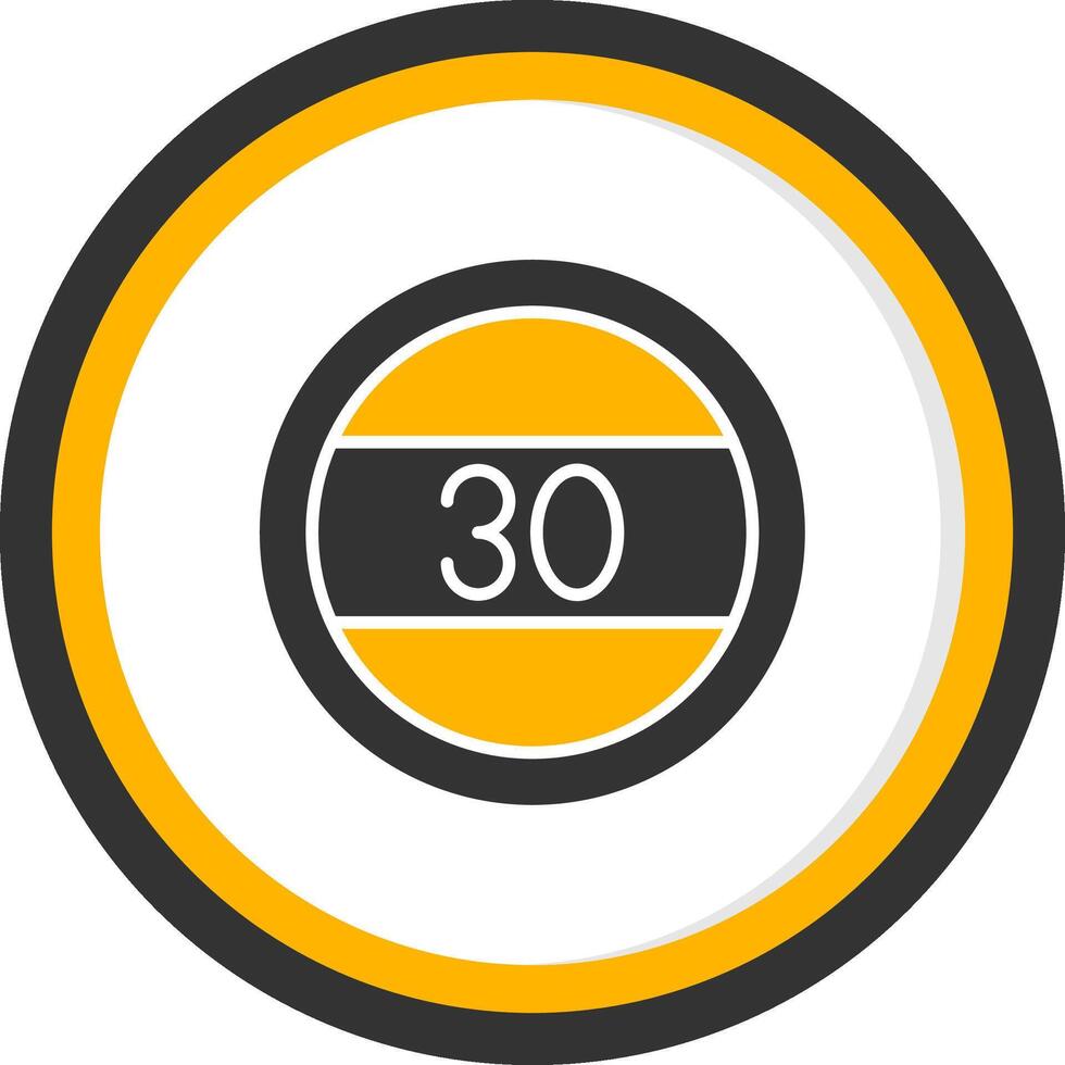 Legal Speed Limit Sign Glyph Two Color Circle vector