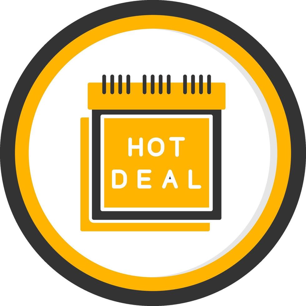 Exclusive Hot Deal Promo Glyph Two Color Circle vector